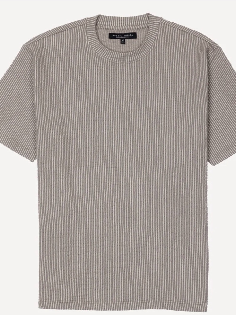 Rustic Soul Co. Men's Short Sleeve Ribbed Tee - Taupe